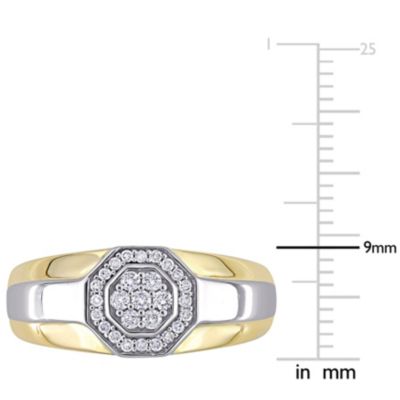 1/4 ct. t.w. Diamond Men's Ring 10K Two-Tone Gold