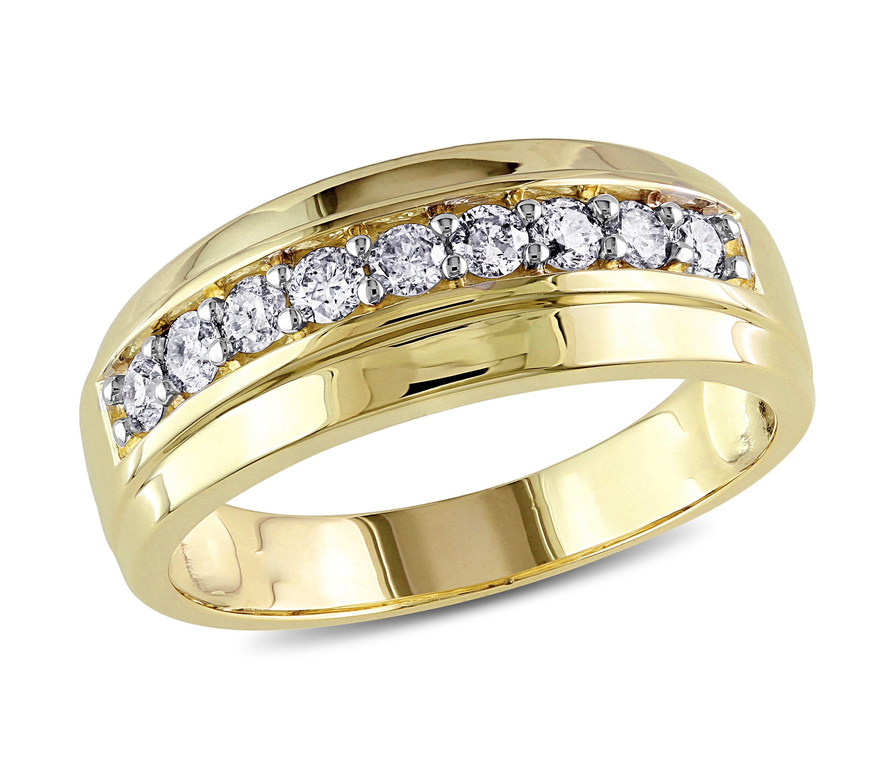 1/2 ct. t.w. Diamond Mens Ring in 10K Yellow Gold