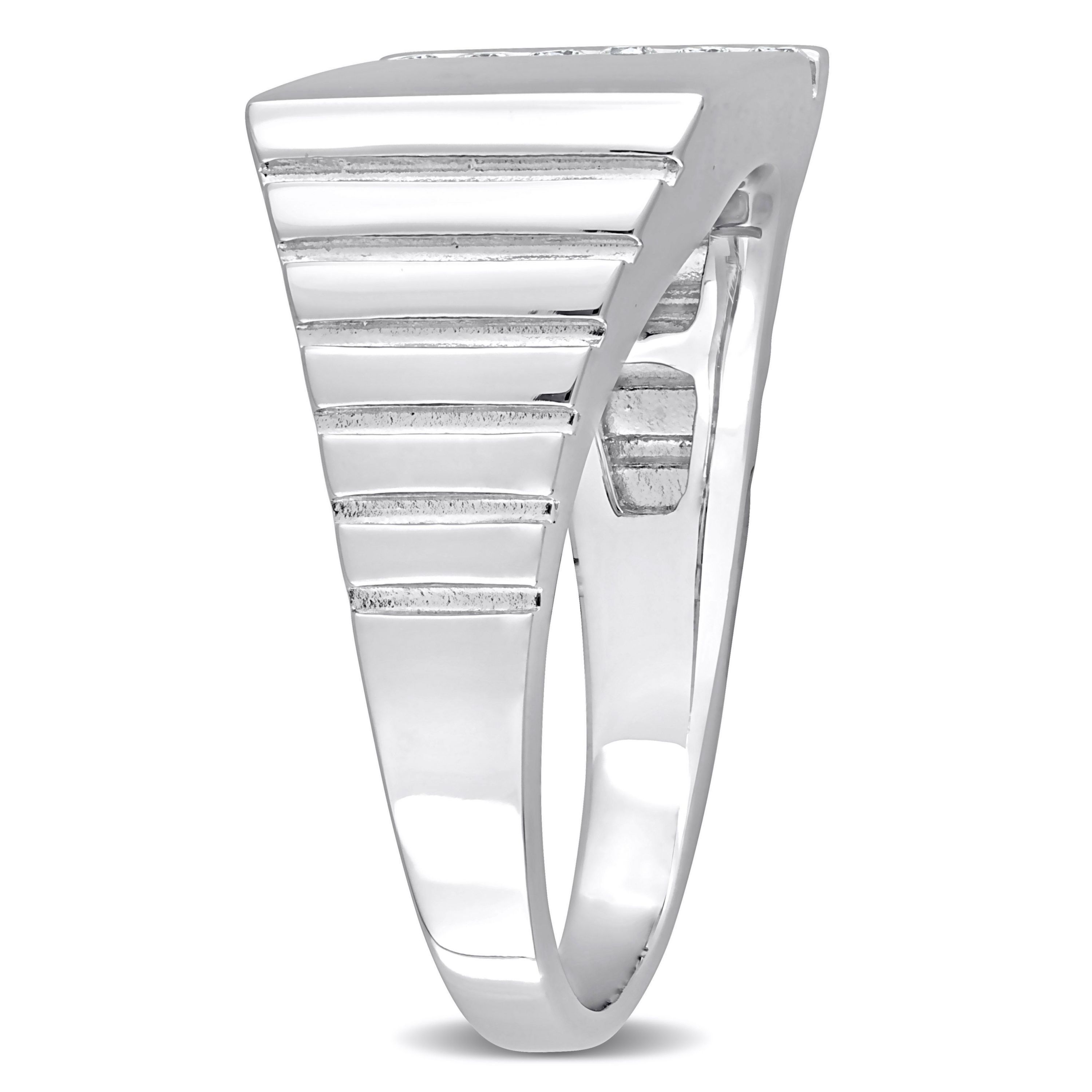 1/10 ct. t.w. Diamond Mens Ring in Sterling Silver
