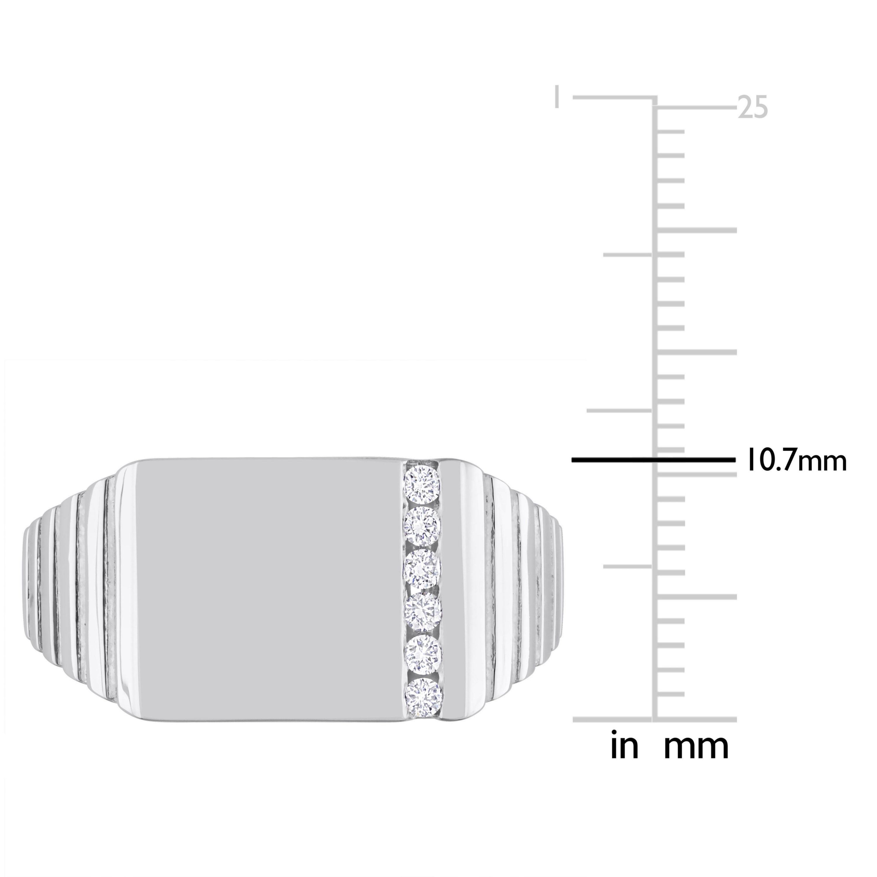 1/10 ct. t.w. Diamond Mens Ring in Sterling Silver