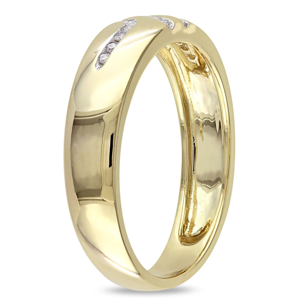 Belk & Co. 1/10 ct. t.w. Diamond Men's Ring in 10K Yellow Gold | Belk