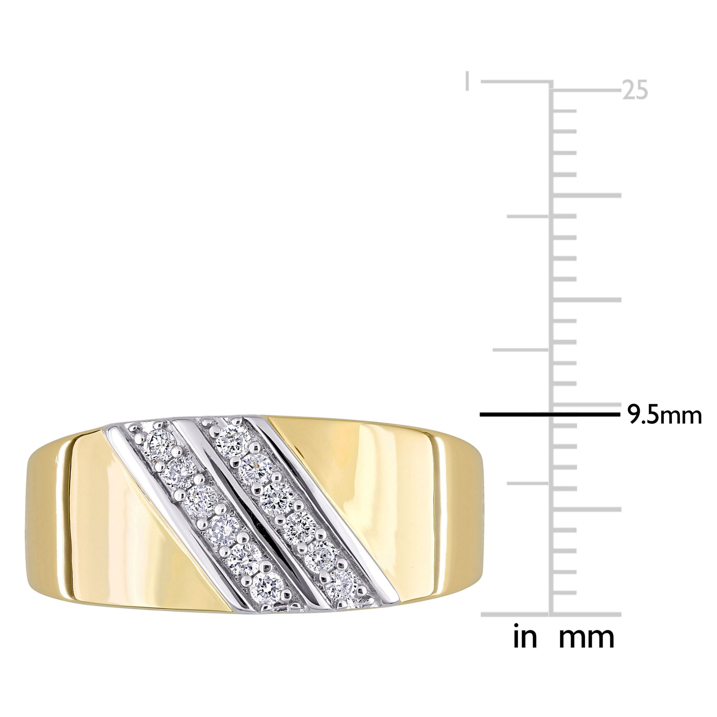 1/4 ct. t.w. Diamond Mens Ring in Two-Tone Sterling Silver