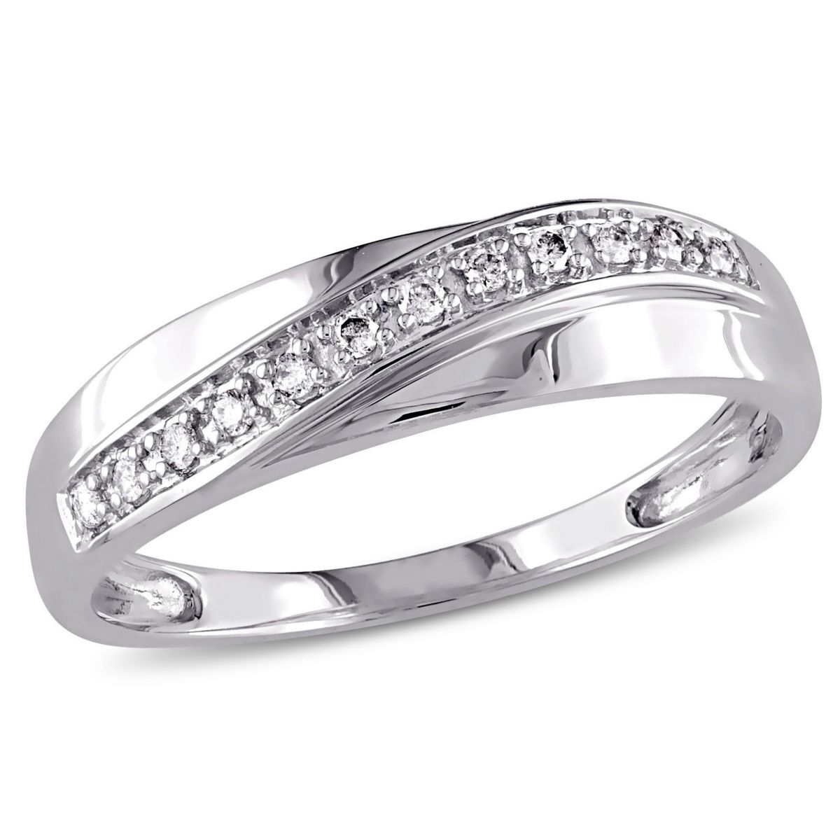 1/10 ct. t.w. Diamond Mens Ring in 10K White Gold