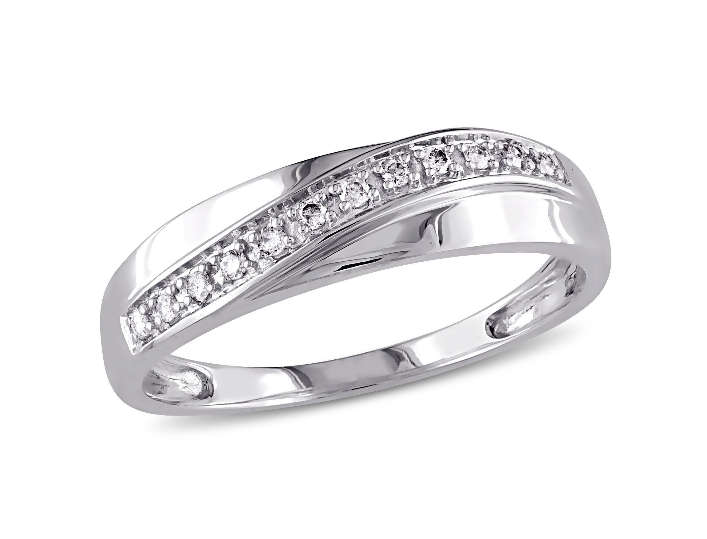 1/10 ct. t.w. Diamond Mens Ring in 10K White Gold
