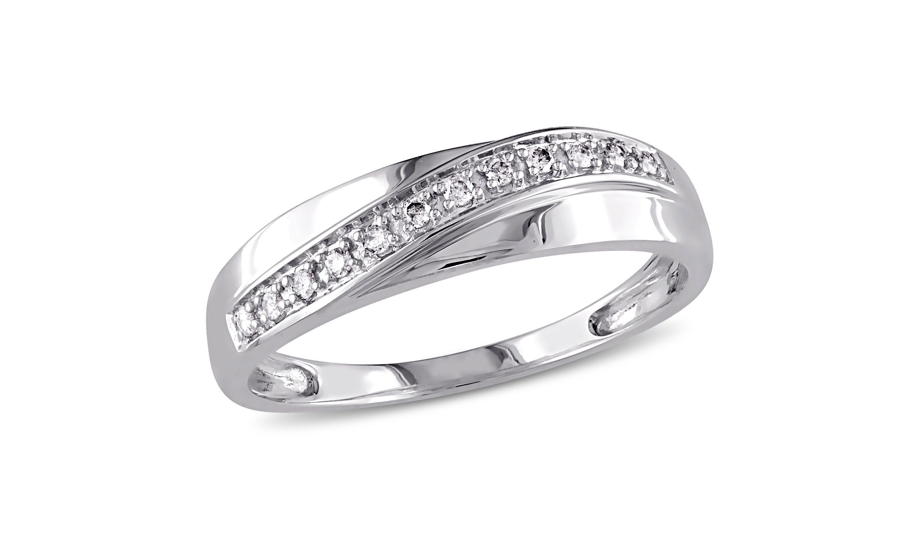 1/10 ct. t.w. Diamond Mens Ring in 10K White Gold