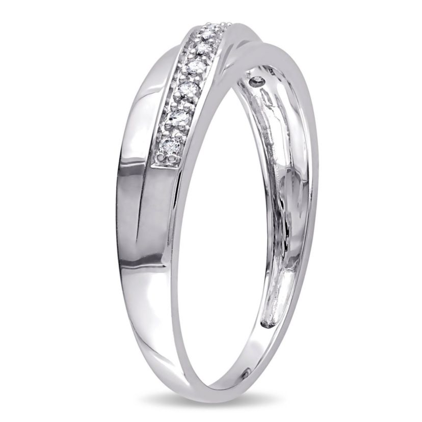 1/10 ct. t.w. Diamond Mens Ring in 10K White Gold