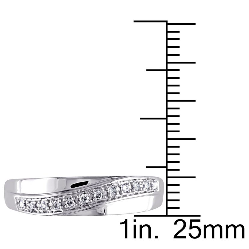 1/10 ct. t.w. Diamond Mens Ring in 10K White Gold
