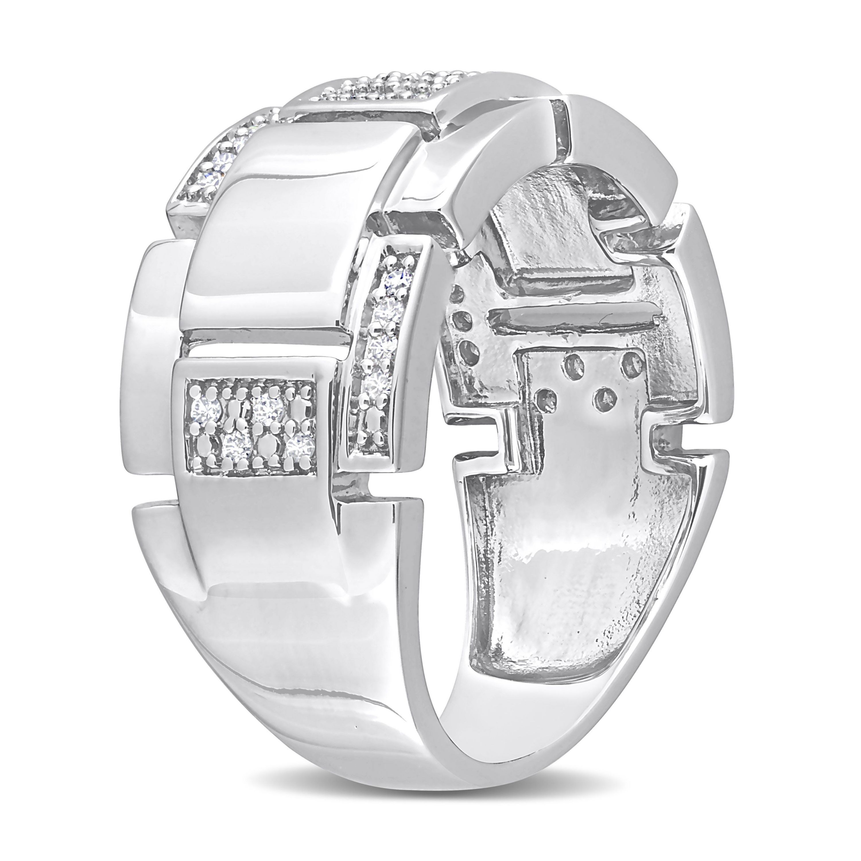 1/4 ct. t.w. Diamond Mens Ring in Sterling Silver