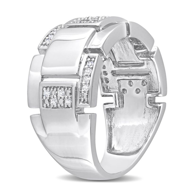 1/4 ct. t.w. Diamond Mens Ring in Sterling Silver