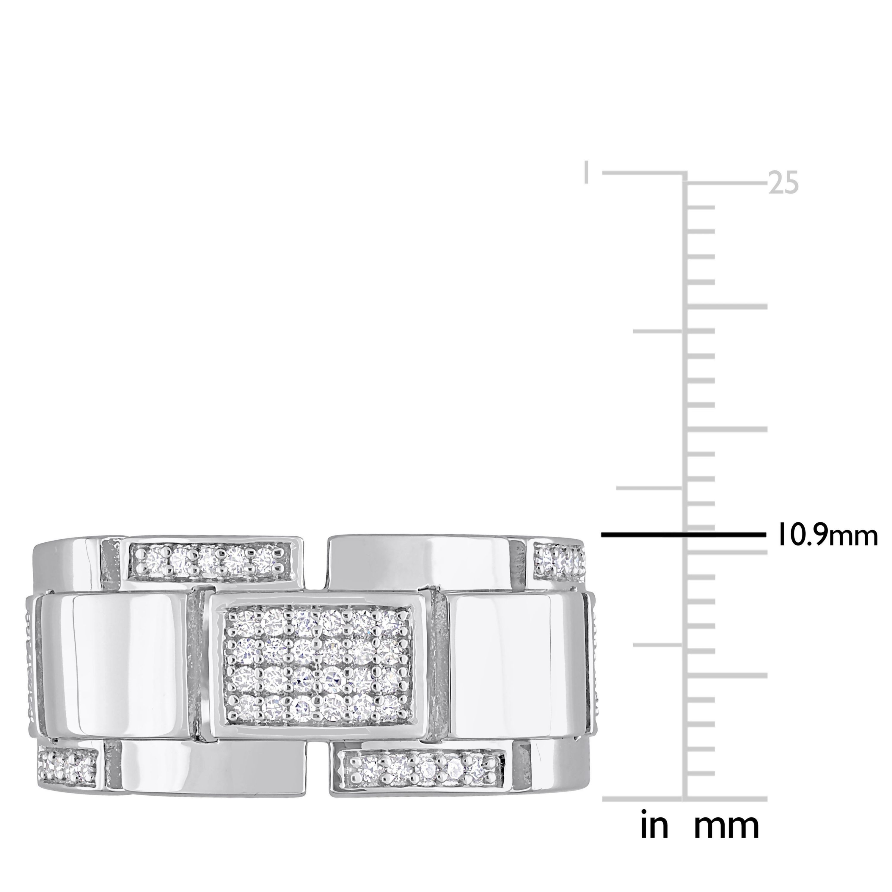 1/4 ct. t.w. Diamond Mens Ring in Sterling Silver