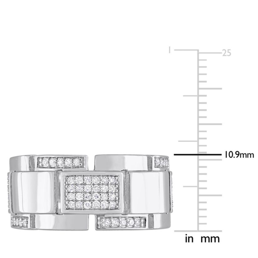 1/4 ct. t.w. Diamond Mens Ring in Sterling Silver
