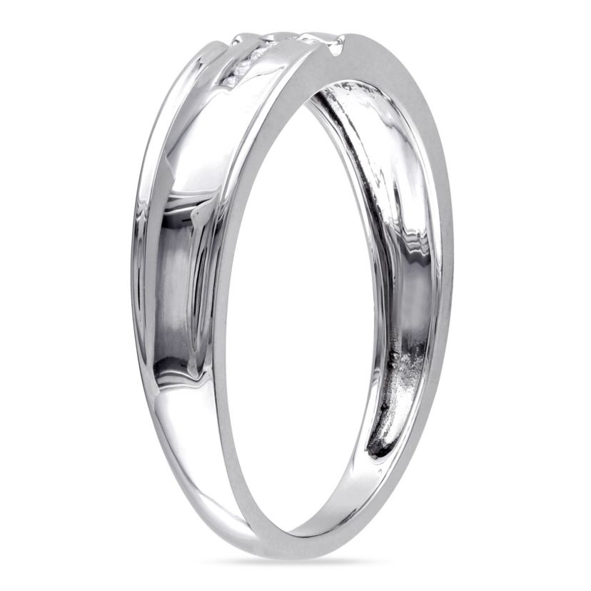 1/10 ct. t.w. Diamond Mens Ring in 10K White Gold