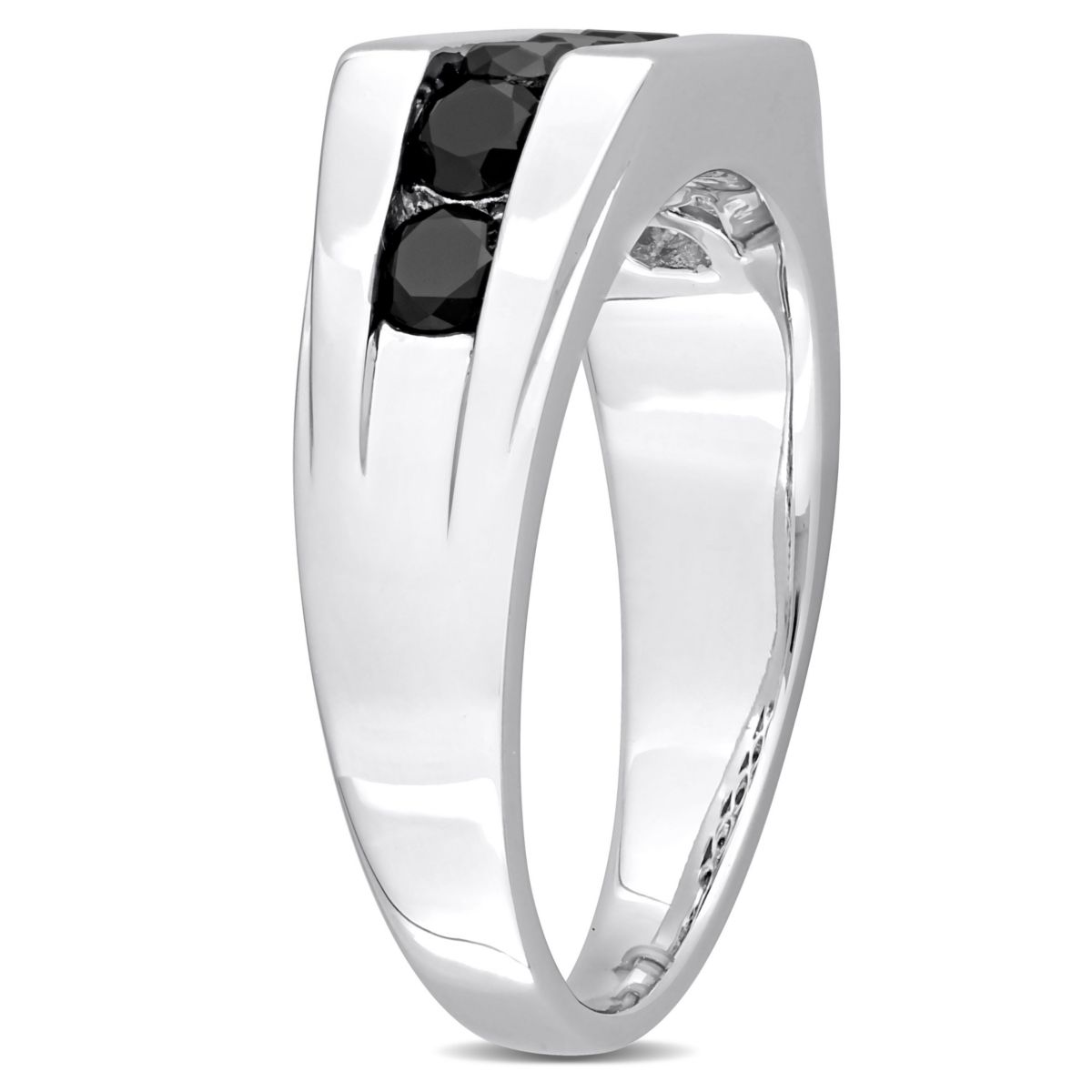 1 ct. t.w. Black Diamond Mens Ring in Sterling Silver