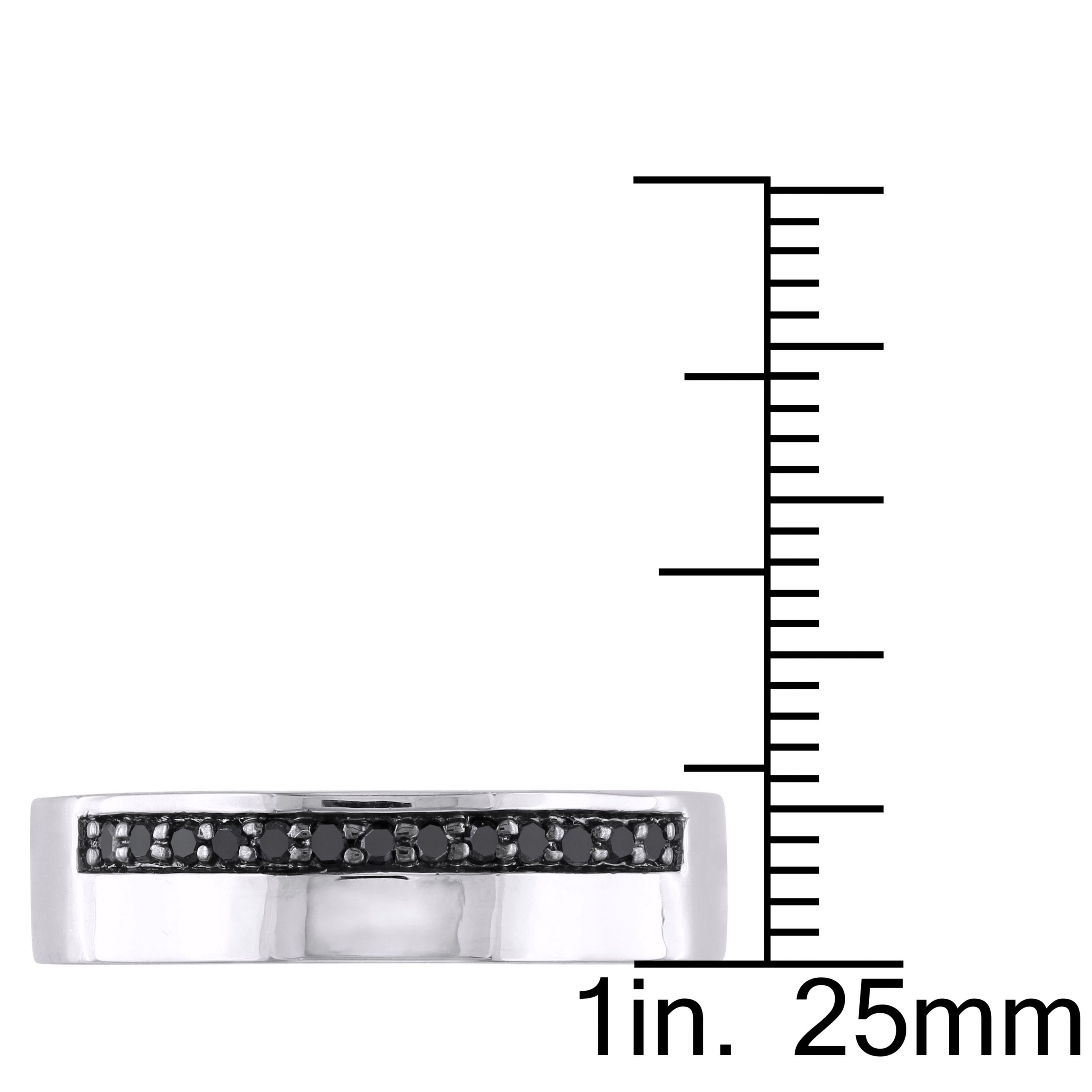 1/5 ct. t.w. Black Diamond Mens Ring in Sterling Silver with Black Rhodium Plated