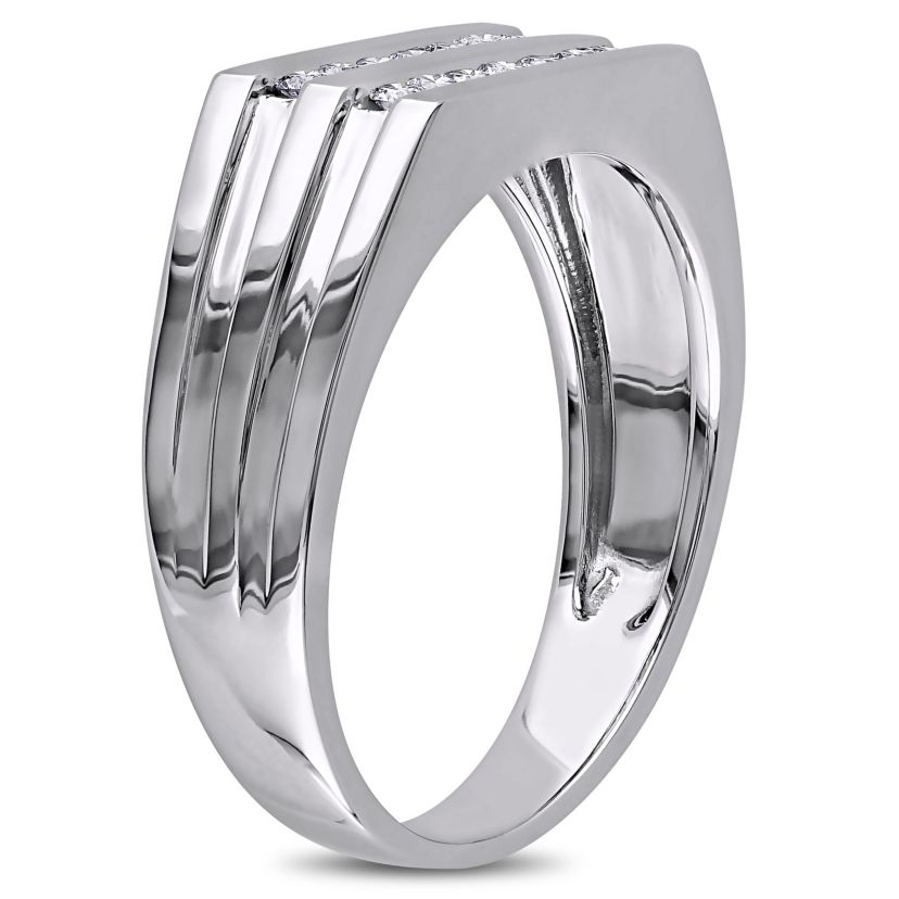 1/3 ct. t.w. Diamond Mens Ring in 10K White Gold