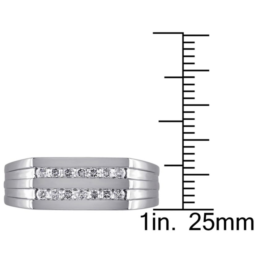 1/3 ct. t.w. Diamond Mens Ring in 10K White Gold