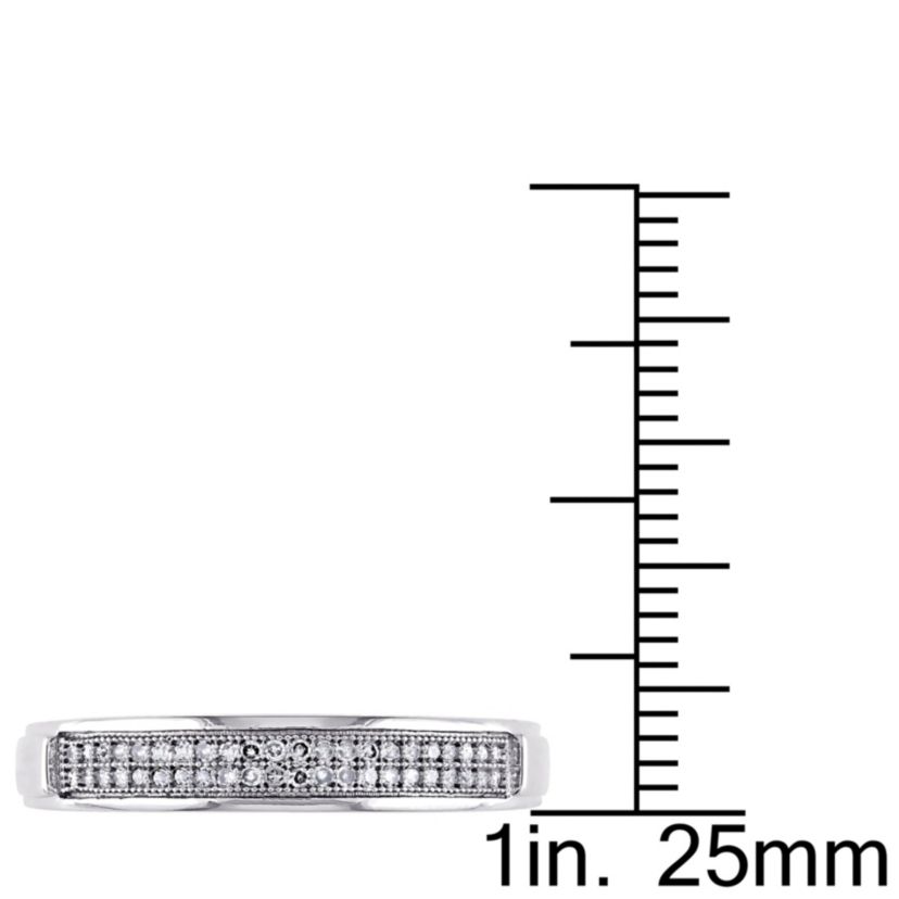 1/8 ct. t.w. Diamond Mens Ring in 10K White Gold