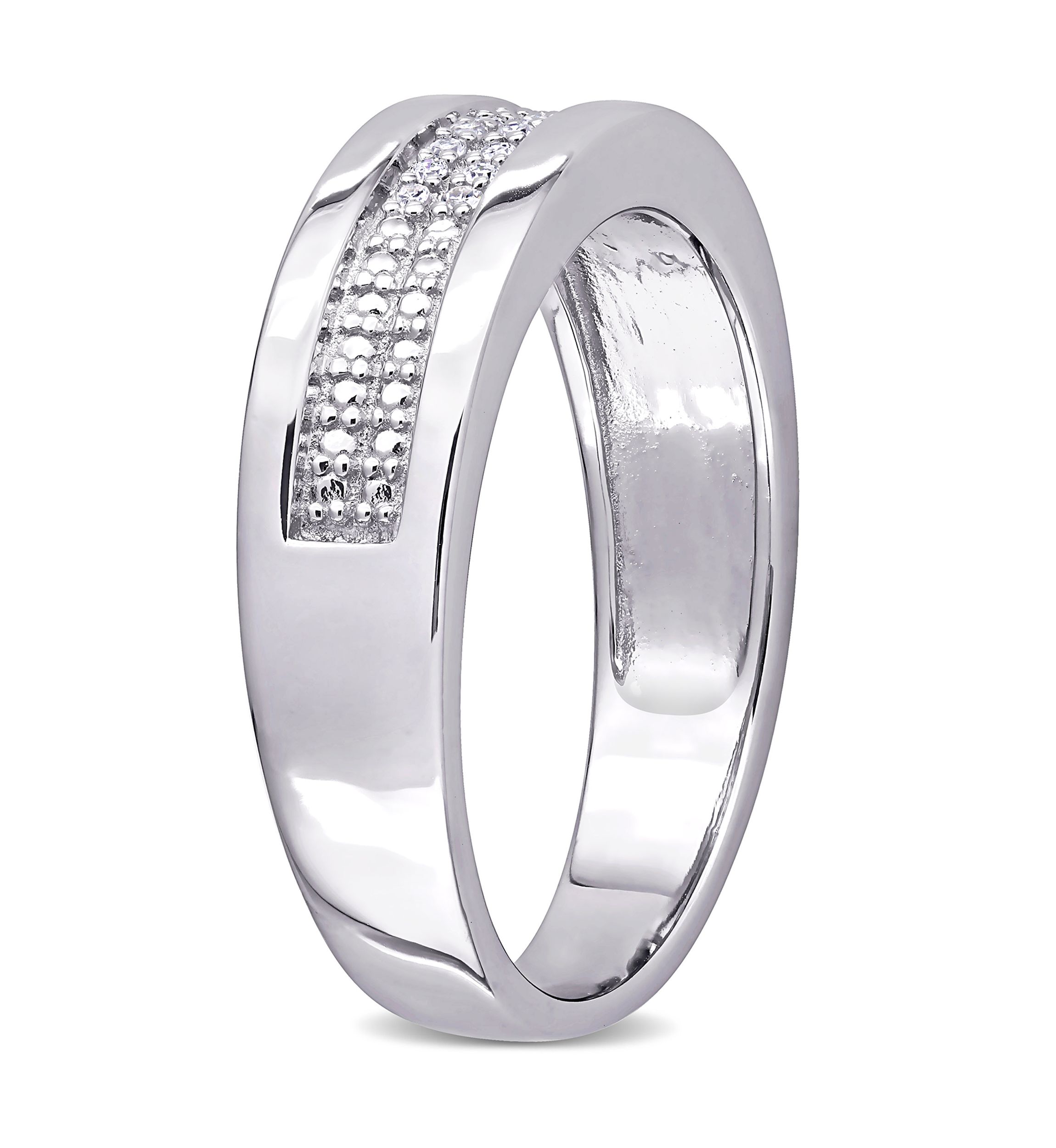 1/10 ct. t.w. Diamond Mens Ring in Sterling Silver
