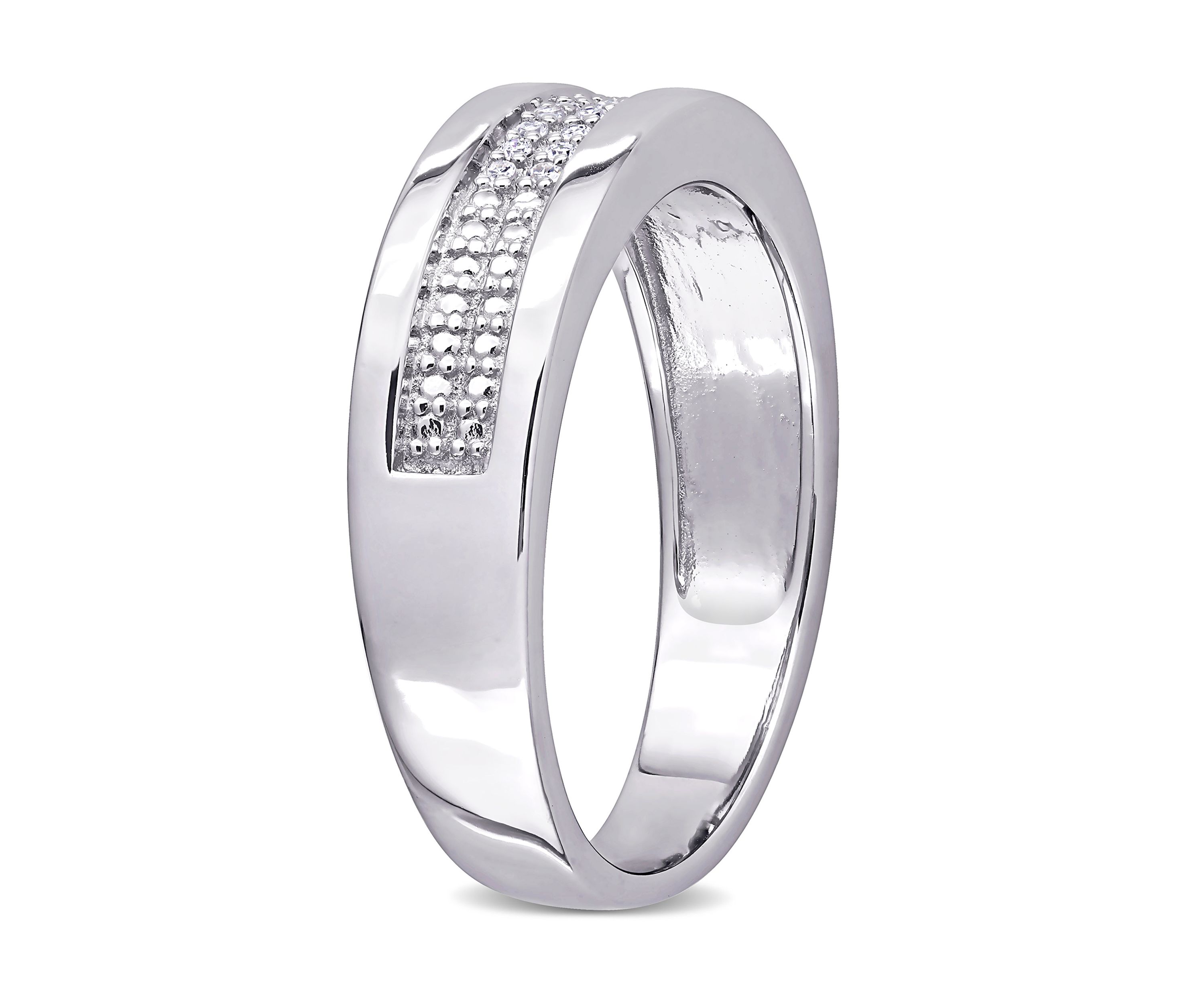 1/10 ct. t.w. Diamond Mens Ring in Sterling Silver