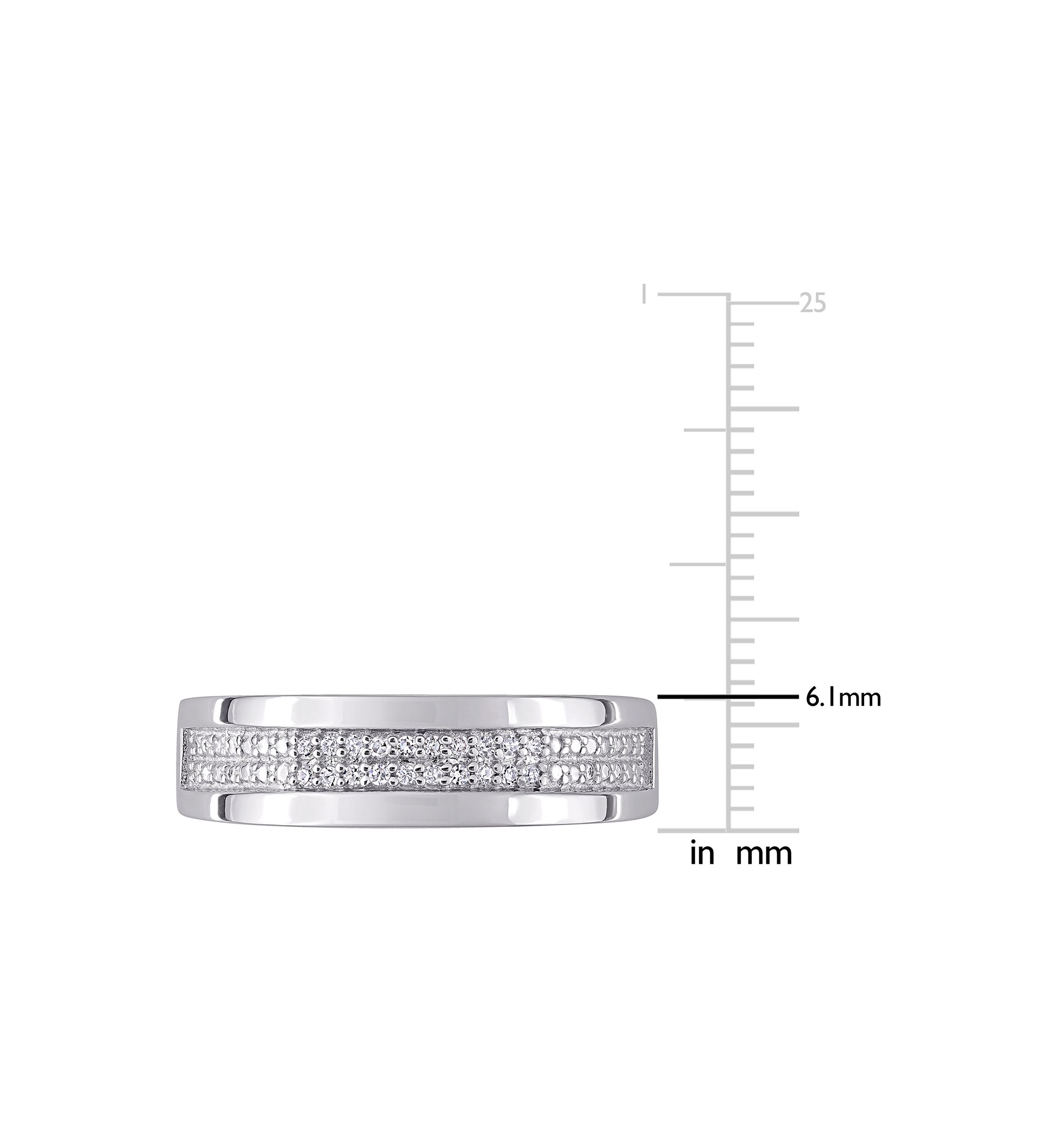 1/10 ct. t.w. Diamond Mens Ring in Sterling Silver