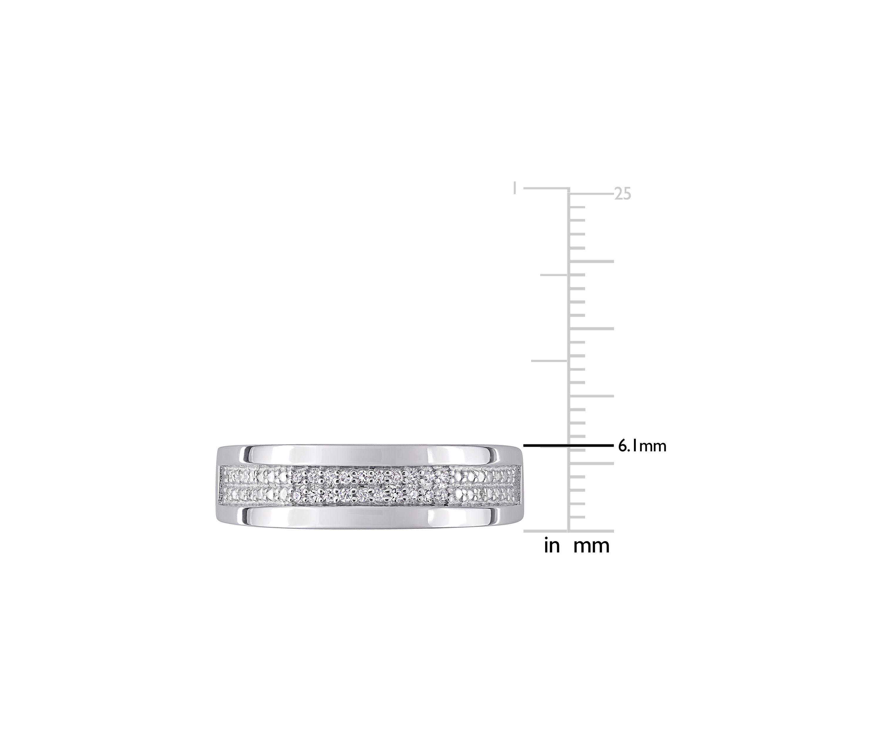 1/10 ct. t.w. Diamond Mens Ring in Sterling Silver