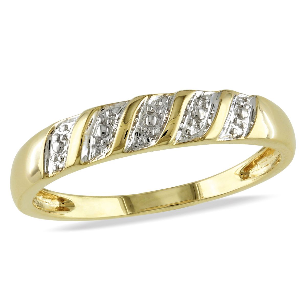 Mens Wedding Band Ring in 10K Yellow Gold