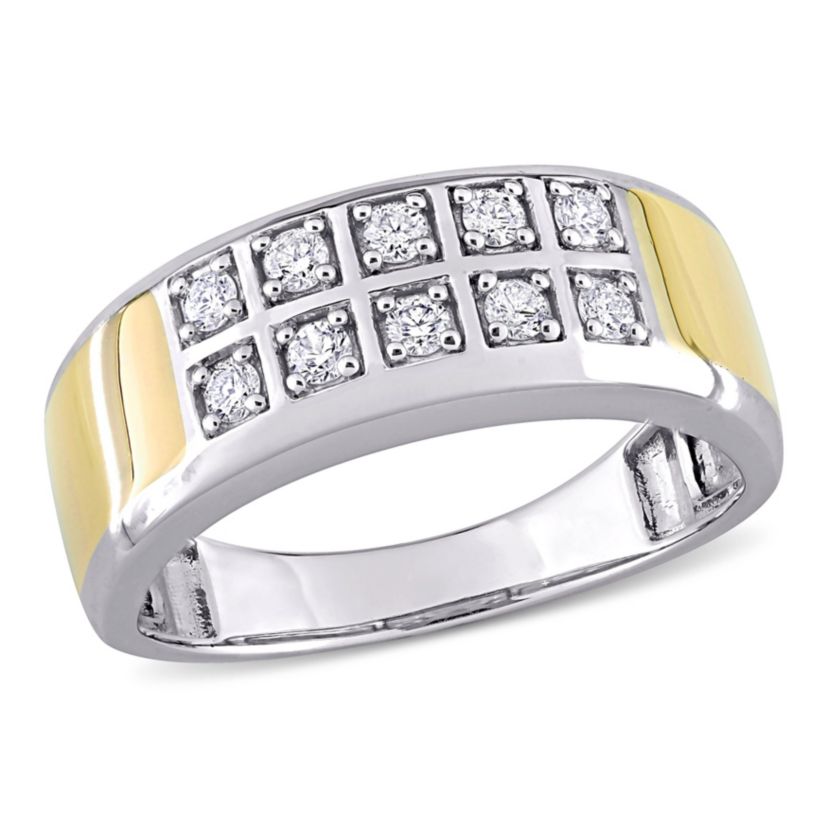 1/3 ct. t.w. Diamond Mens Ring in 10K Two-Tone Gold