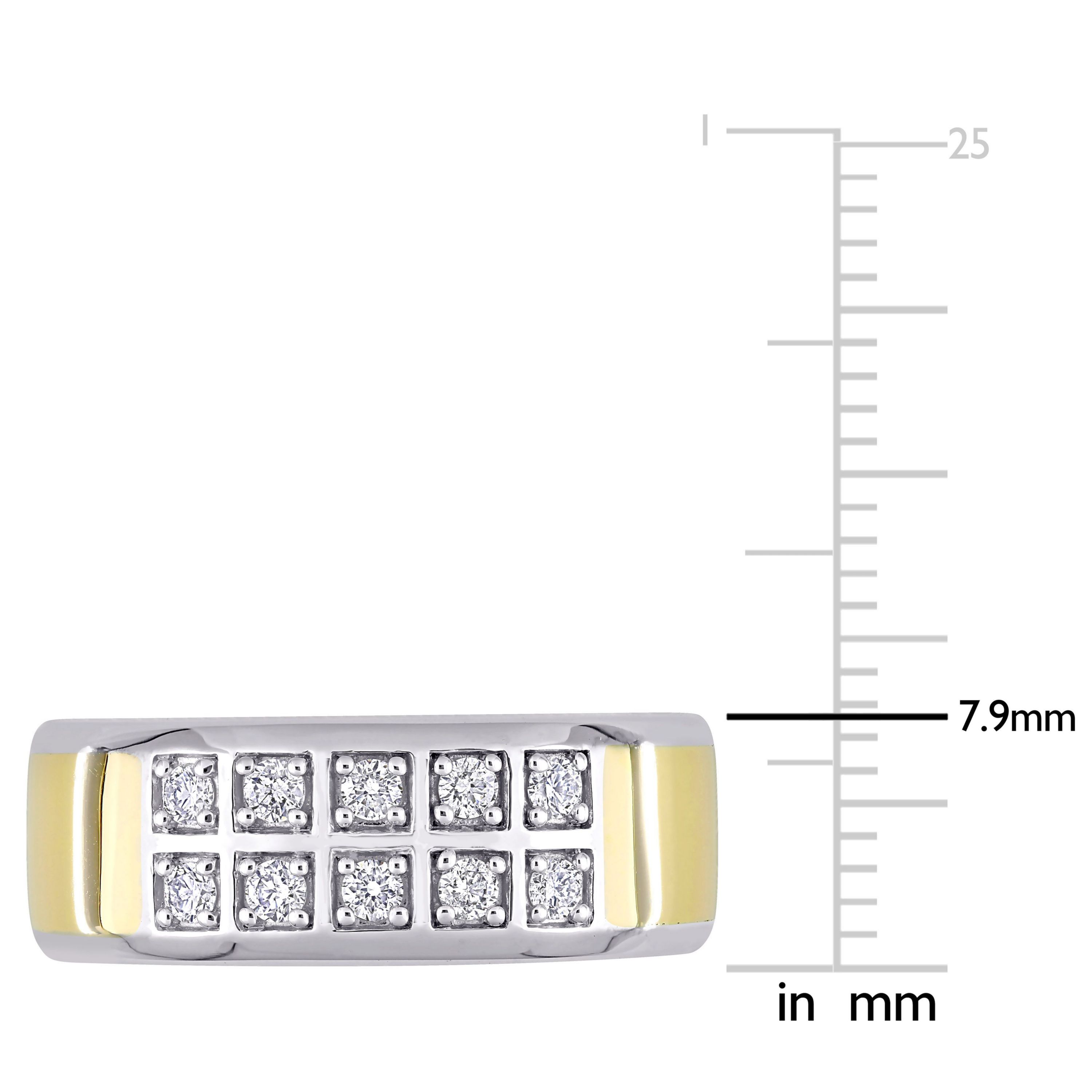 1/3 ct. t.w. Diamond Mens Ring in 10K Two-Tone Gold