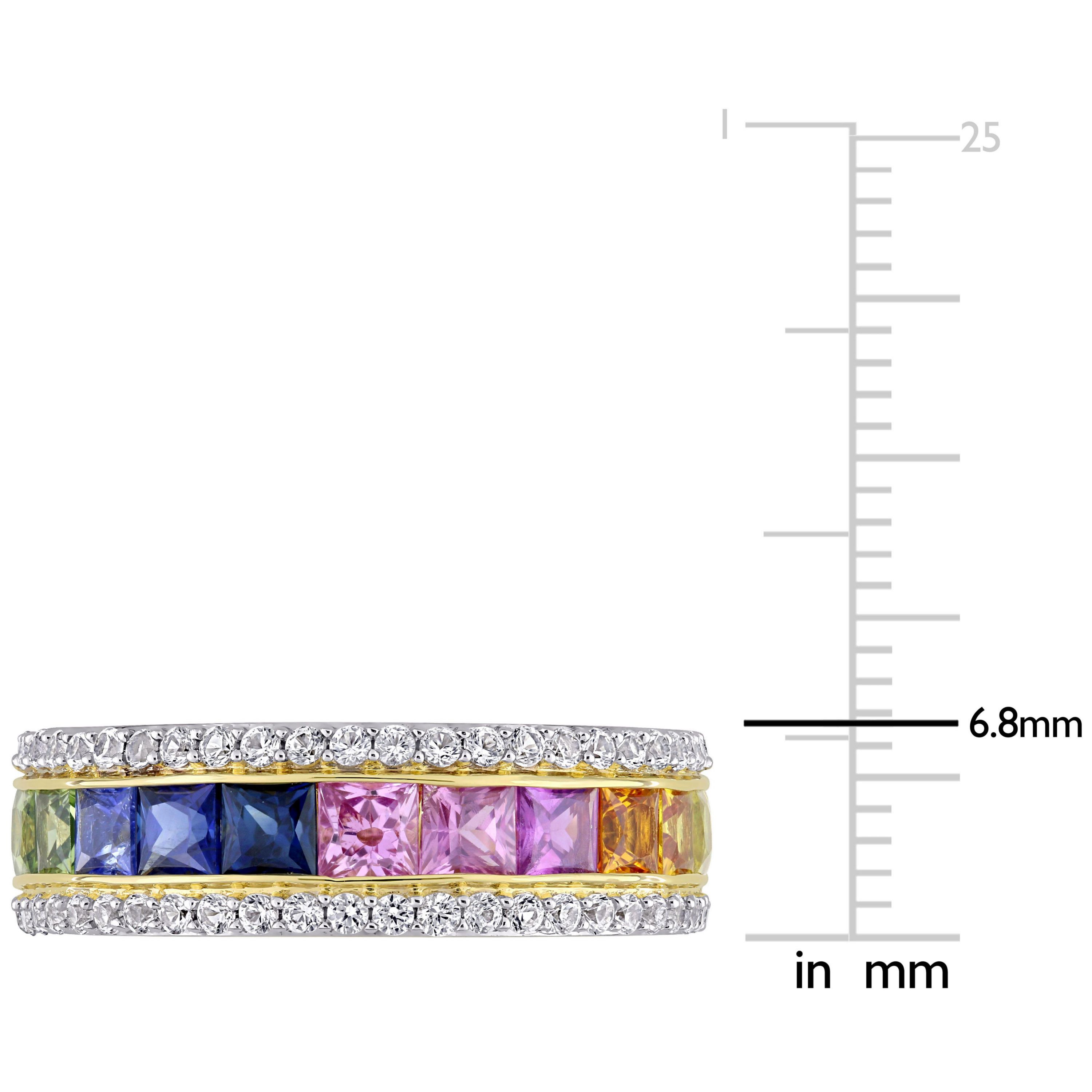 Multi-Color Sapphire Ring in 14K Yellow Gold
