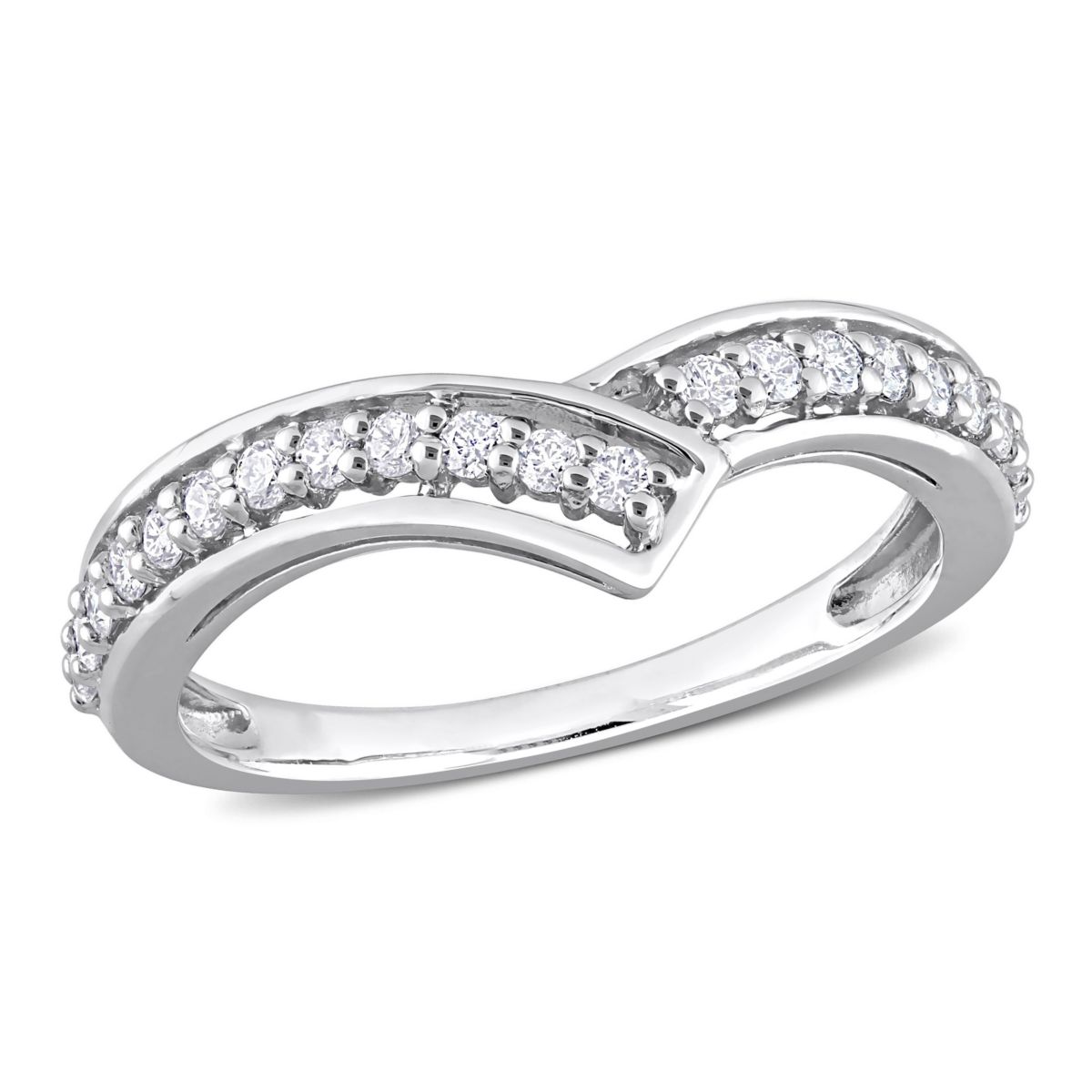 1/3 ct. t.w. Diamond Chevron Ring in Platinum