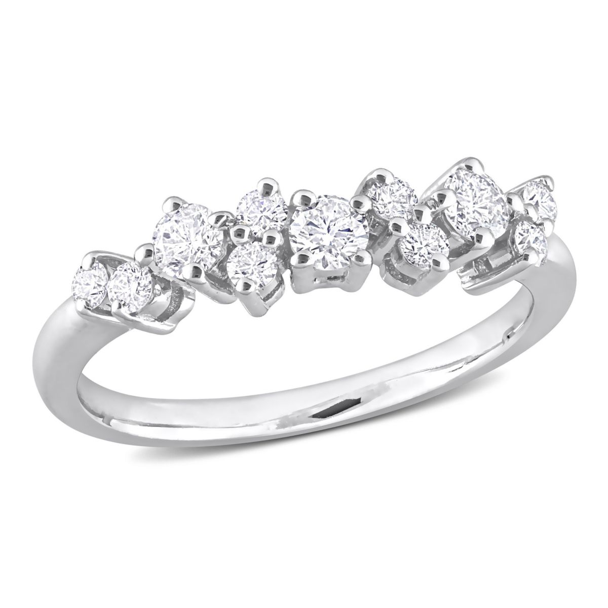 1/2 ct. t.w. Diamond Semi-Eternity Ring in Platinum