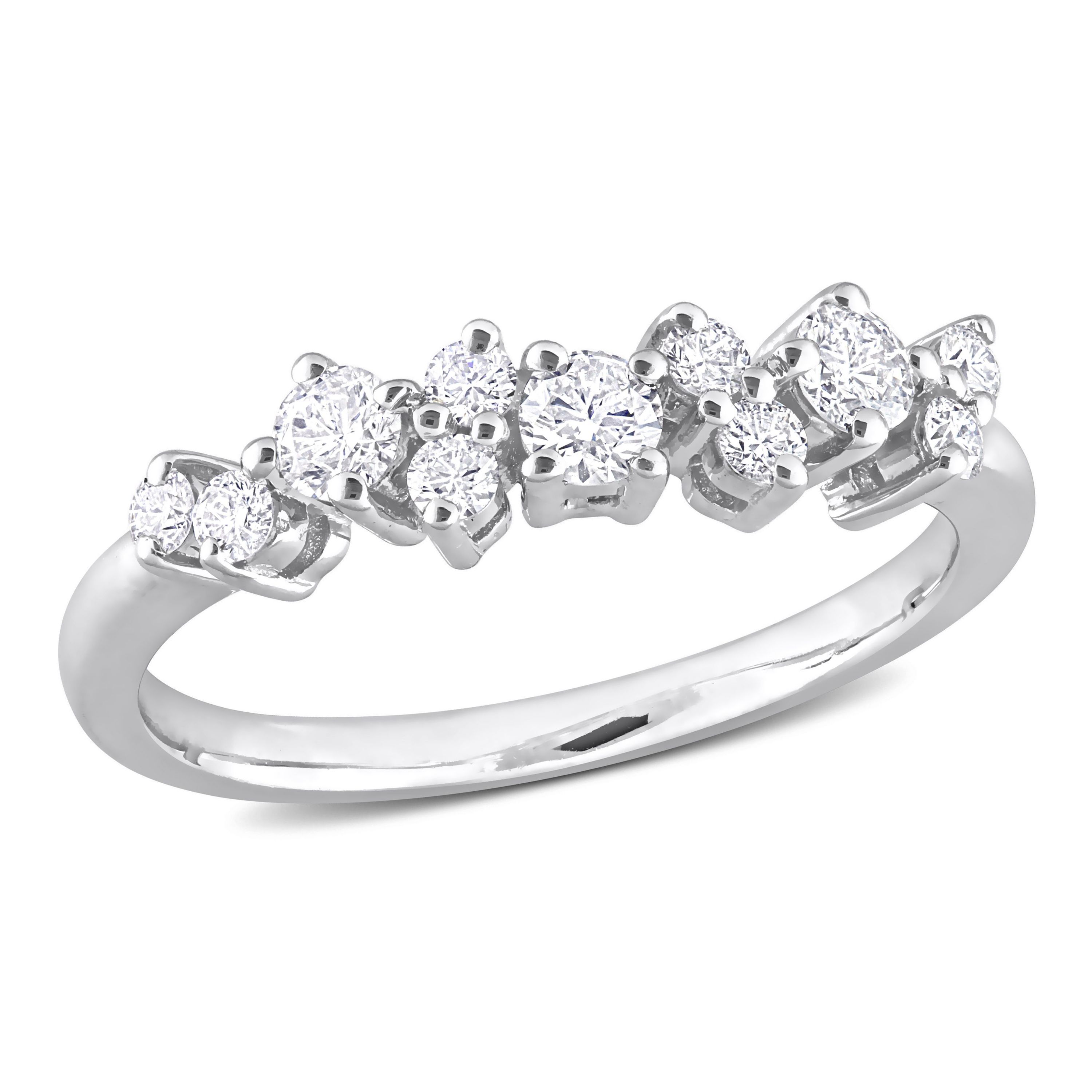 1/2 ct. t.w. Diamond Semi-Eternity Ring in Platinum