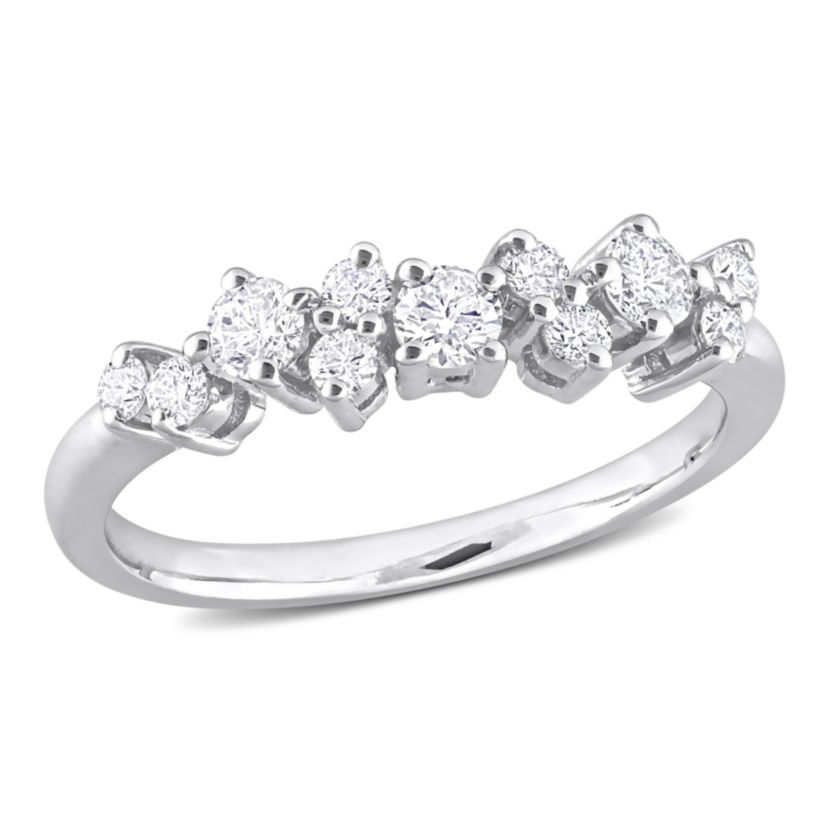 1/2 ct. t.w. Diamond Semi-Eternity Ring in Platinum