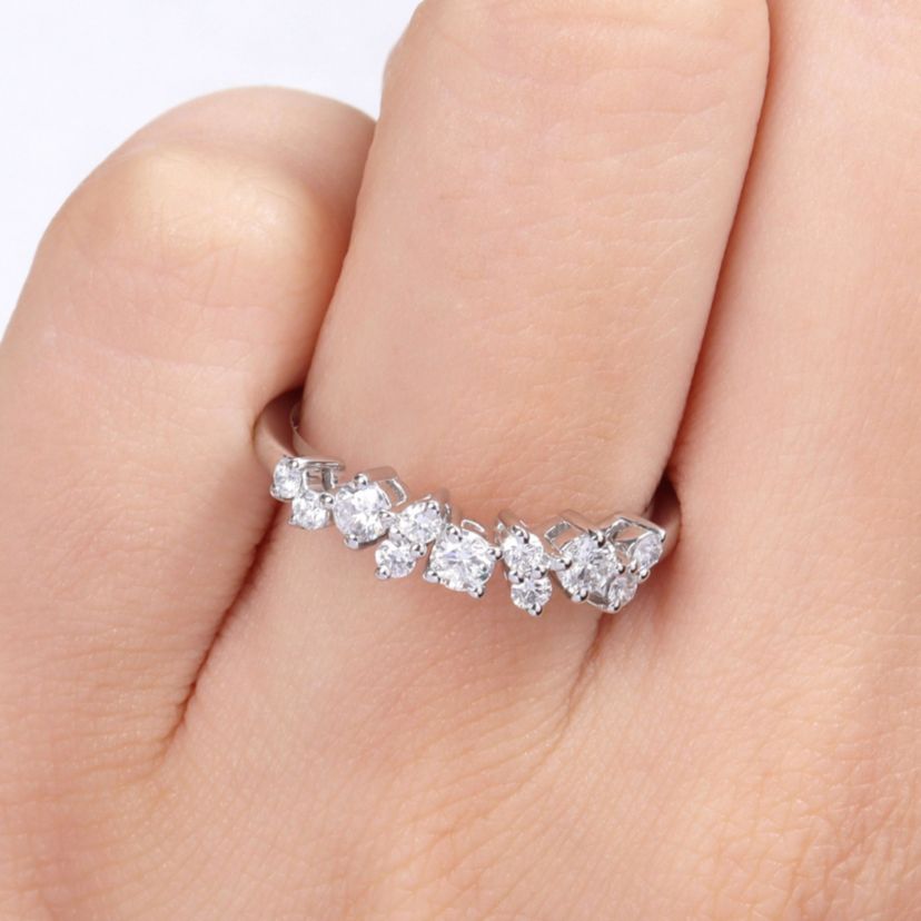 1/2 ct. t.w. Diamond Semi-Eternity Ring in Platinum