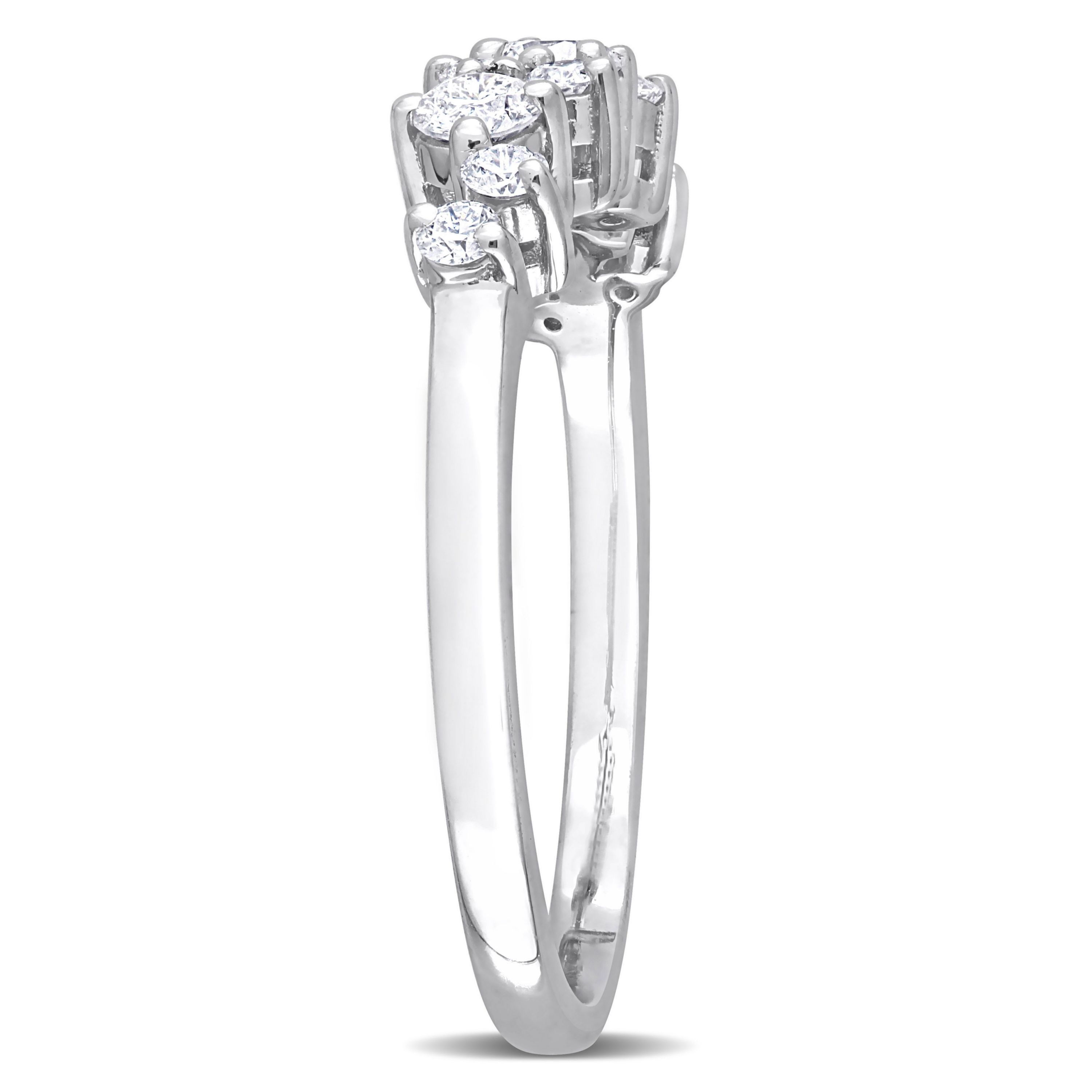 1/2 ct. t.w. Diamond Semi-Eternity Ring in Platinum