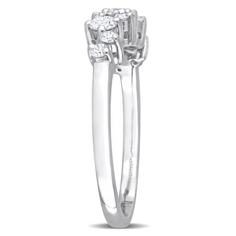 1/2 ct. t.w. Diamond Semi-Eternity Ring in Platinum