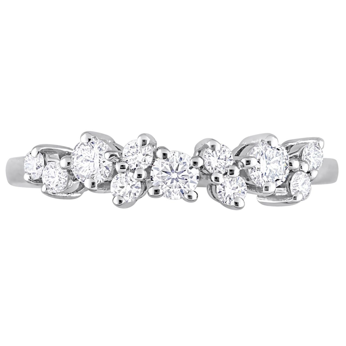 1/2 ct. t.w. Diamond Semi-Eternity Ring in Platinum