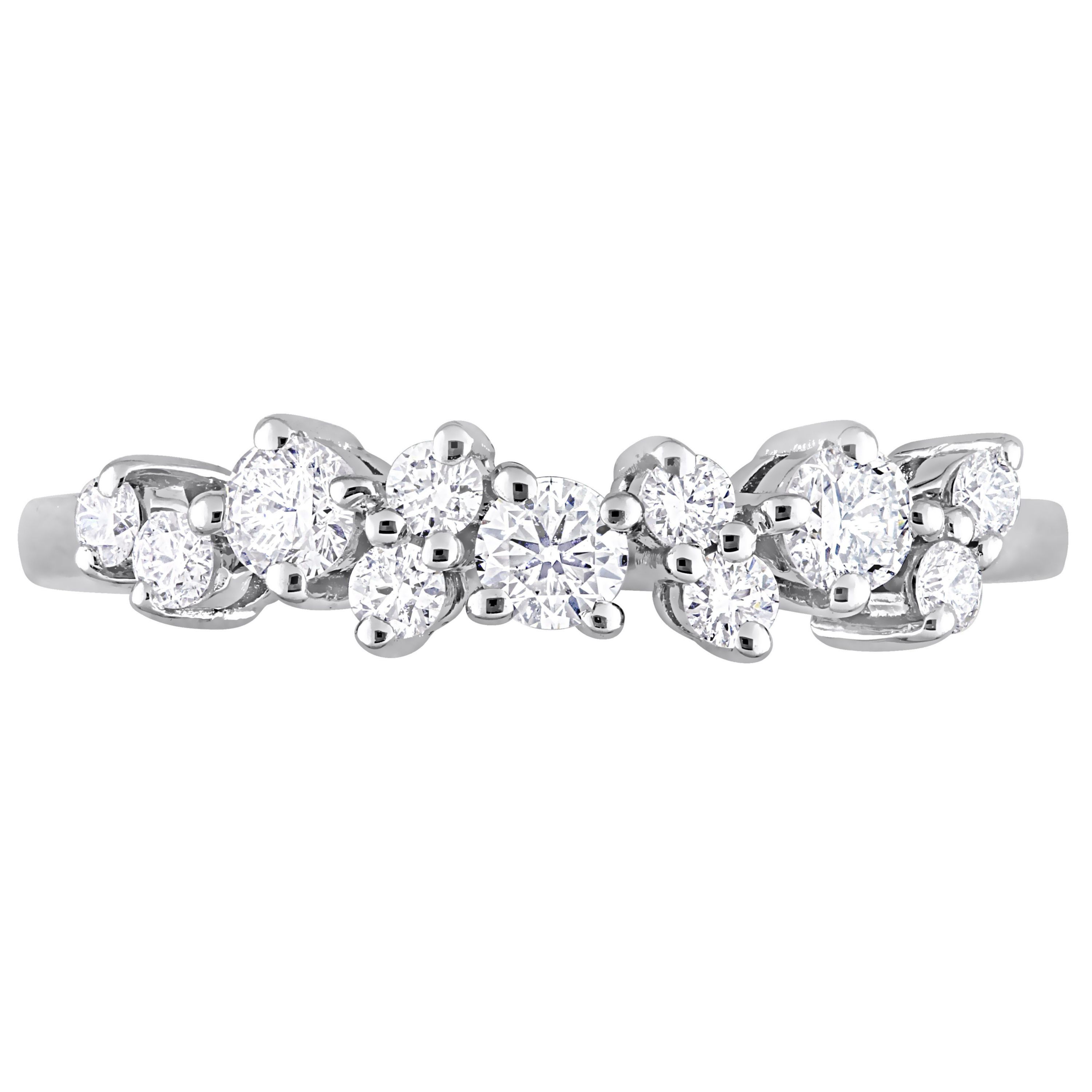 1/2 ct. t.w. Diamond Semi-Eternity Ring in Platinum