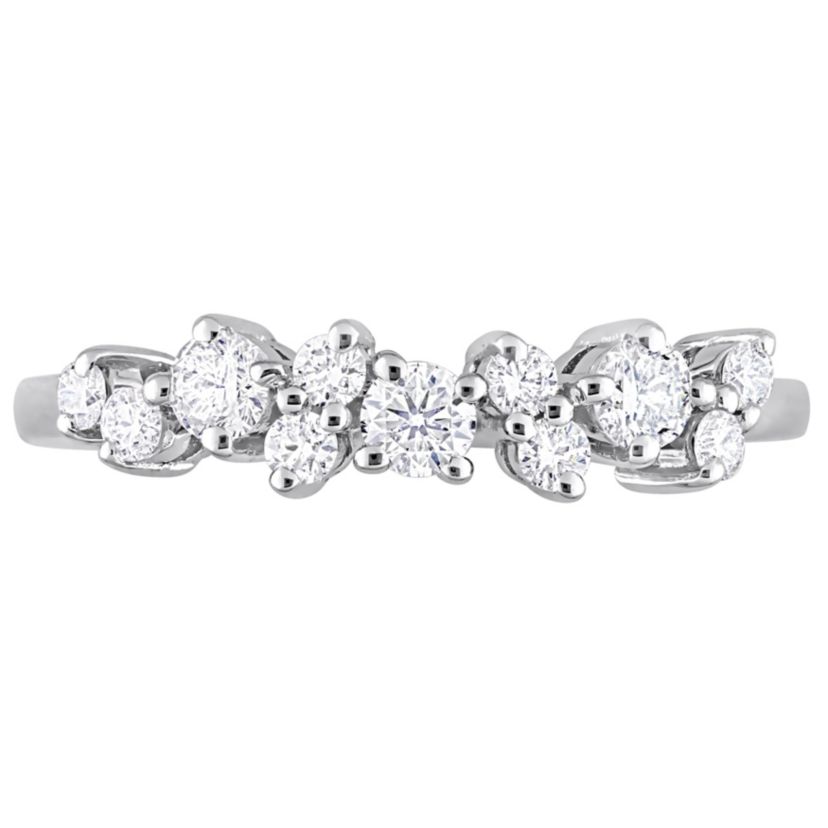 1/2 ct. t.w. Diamond Semi-Eternity Ring in Platinum