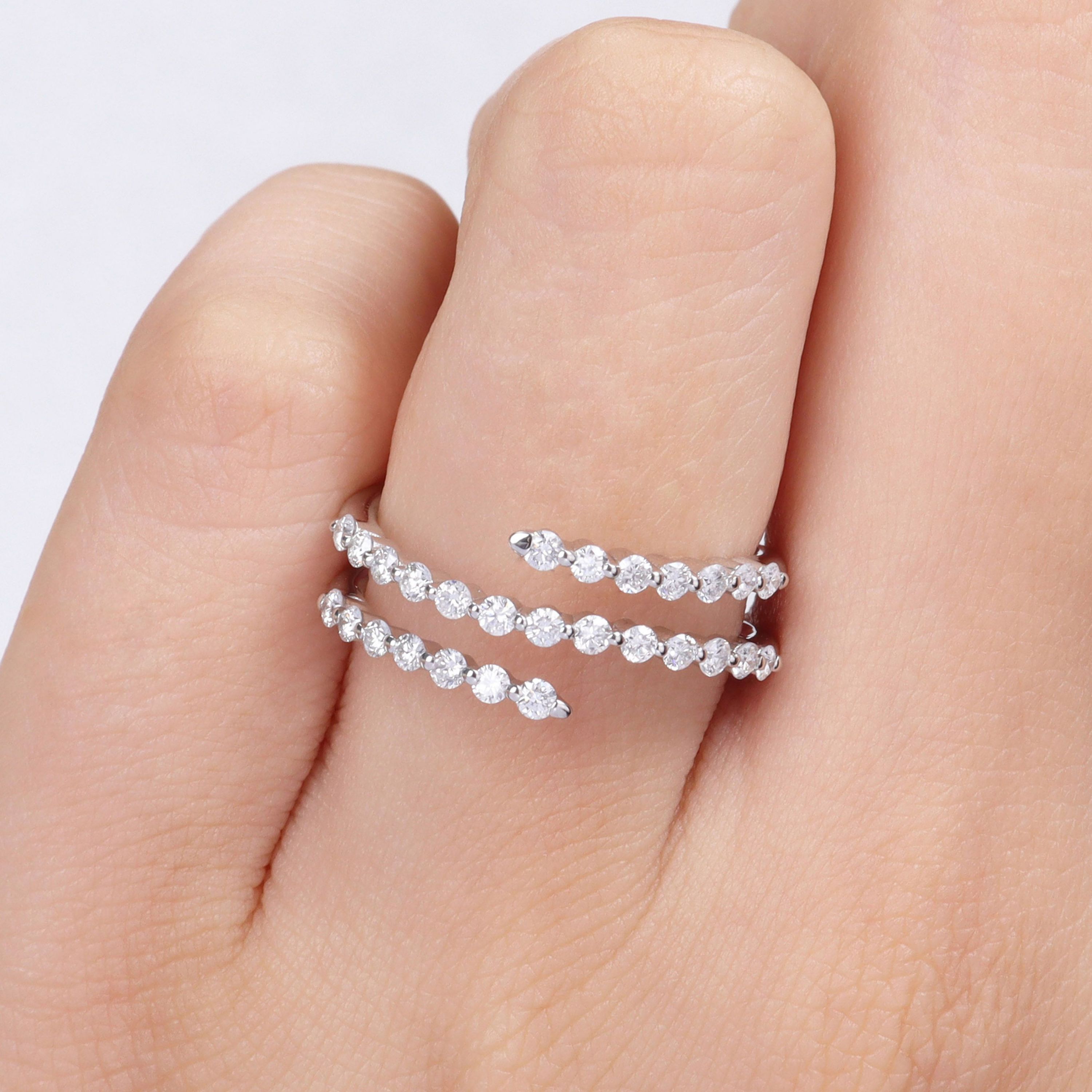 1/2 ct. t.w. Diamond Coil Ring in Platinum
