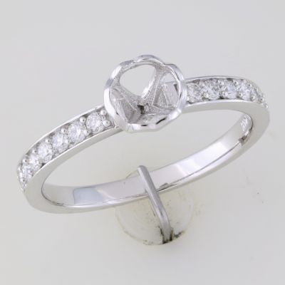 Belk & Co 1 ct. t.w. Diamond Raised Engagement Ring with Heart Design Gallery in 14K White Gold, 8.5 -  0075000746586