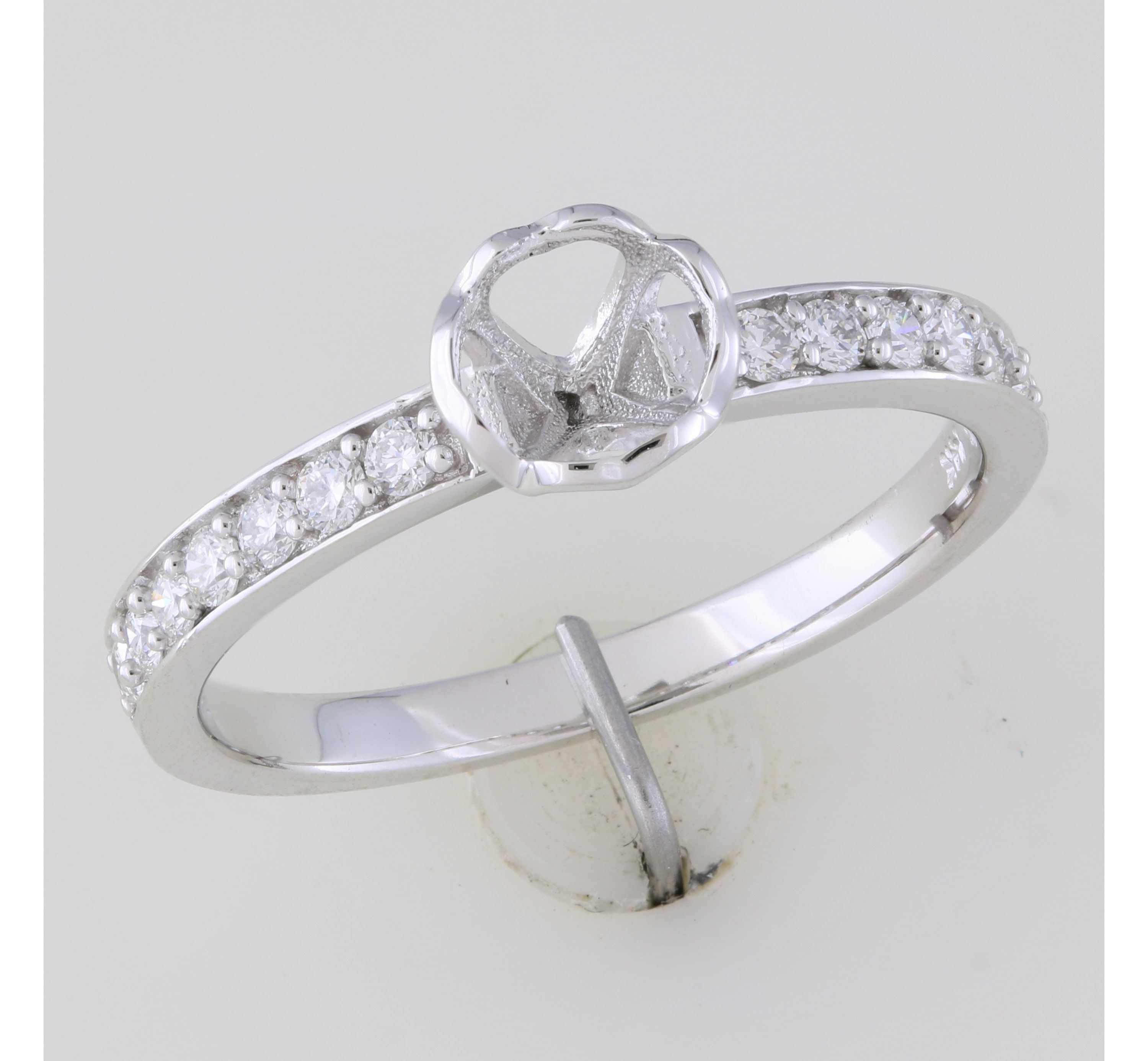 Belk & Co. 1 ct. t.w. Diamond Raised Engagement Ring with Heart Design ...