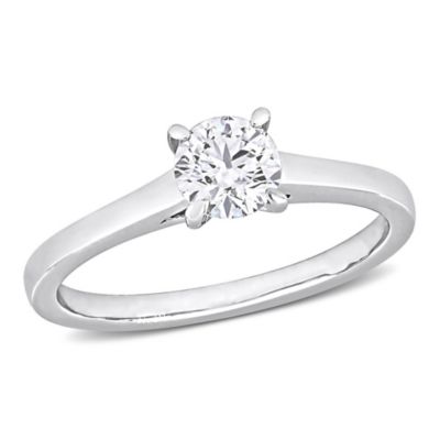 Belk & Co 1/2 ct. t.w. Diamond Solitaire Engagement Ring in Platinum, White, 8 -  0075000734385