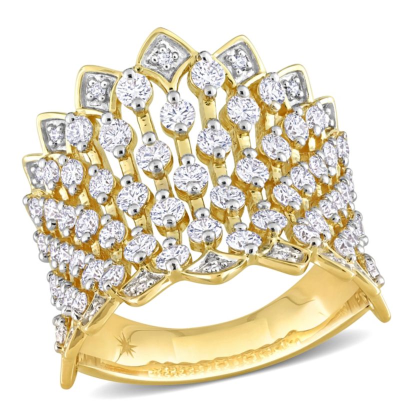 Lab Created 2 ct. t.w. Lab Grown Diamond Wide Band Ring in 14K Yellow Gold