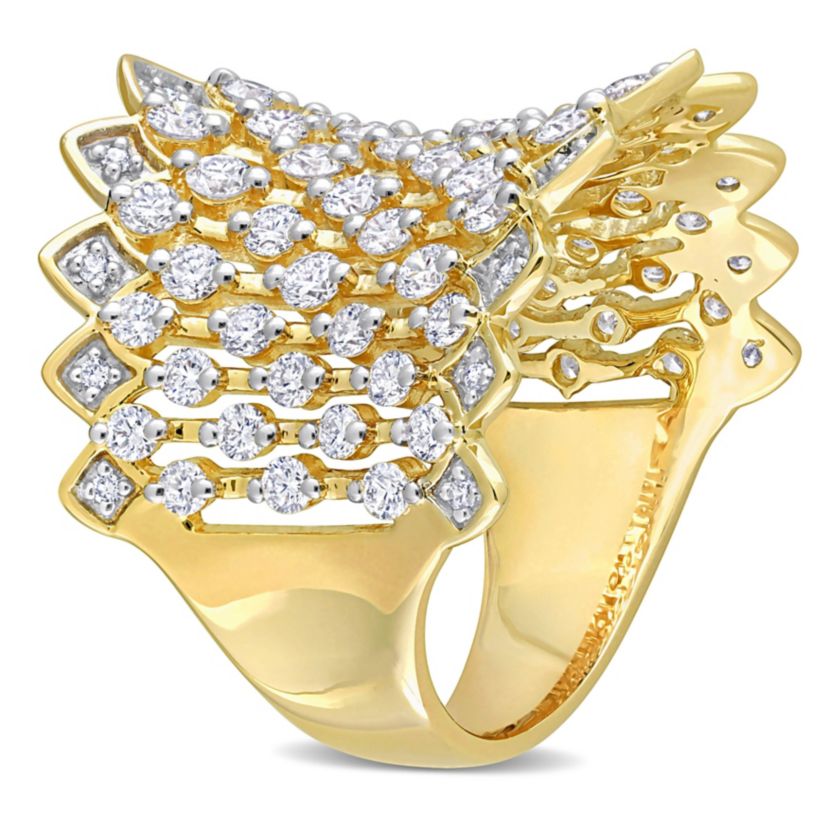 Lab Created 2 ct. t.w. Lab Grown Diamond Wide Band Ring in 14K Yellow Gold