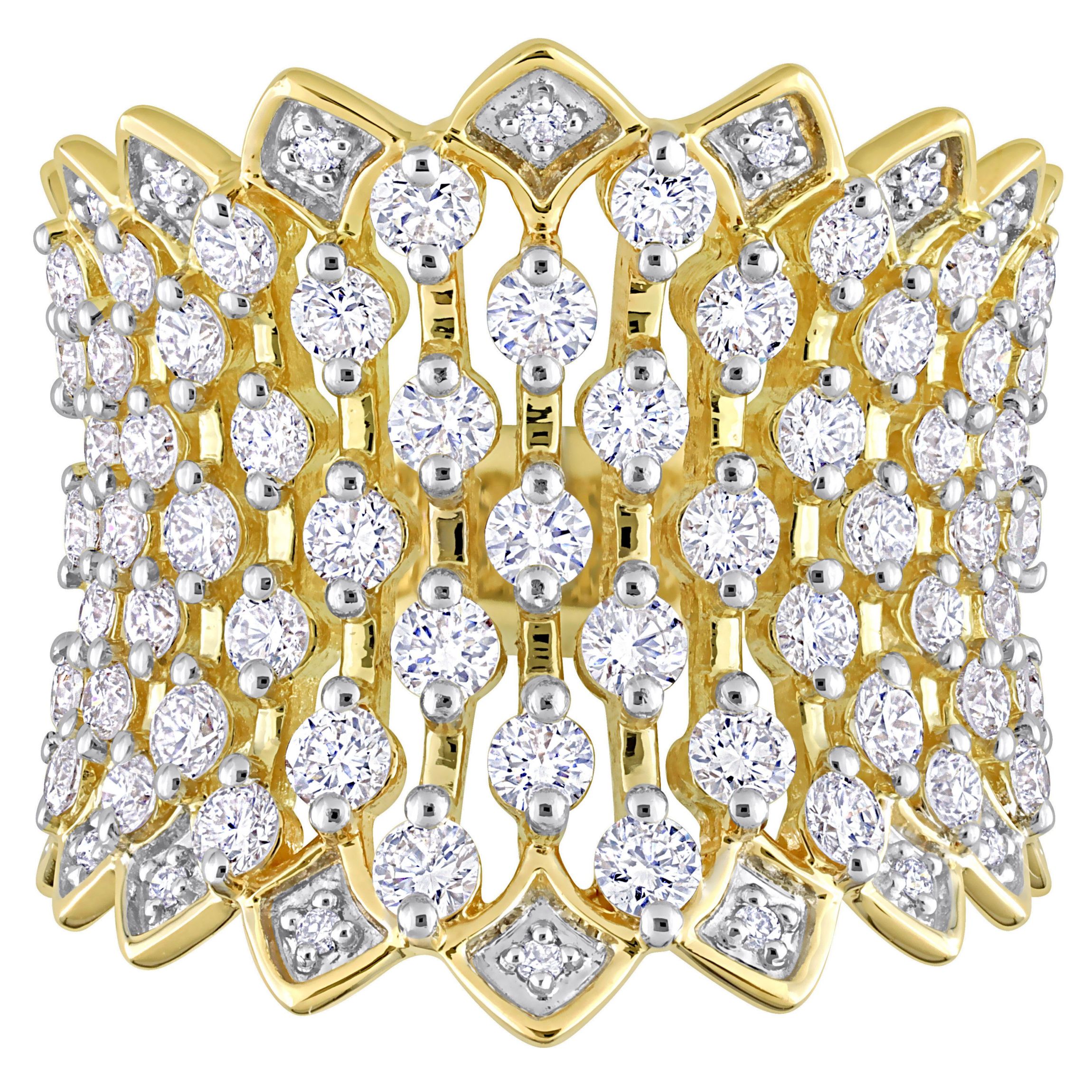 Lab Created 2 ct. t.w. Lab Grown Diamond Wide Band Ring in 14K Yellow Gold