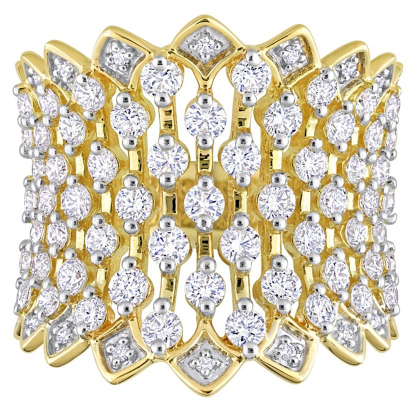 Lab Created 2 ct. t.w. Lab Grown Diamond Wide Band Ring in 14K Yellow Gold