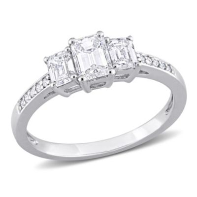Belk & Co 1 ct. t.w. Diamond 3-Stone Engagement Ring in Platinum, White, 8 -  0075000735566