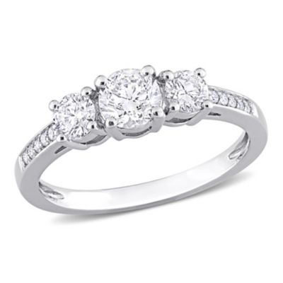 Belk & Co 1 ct. t.w. Diamond 3-Stone Engagement Ring in Platinum, White, 8 -  0075000735726