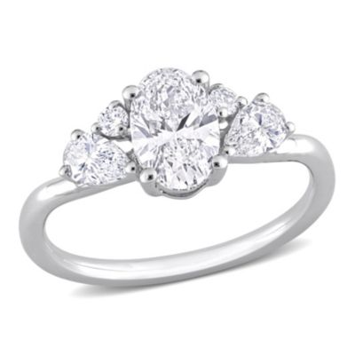 Belk & Co Lab Created 1.45 ct. t.w. Multi-shape Lab Grown Diamond Engagement Ring in 14K White Gold, 8 -  0075000739977